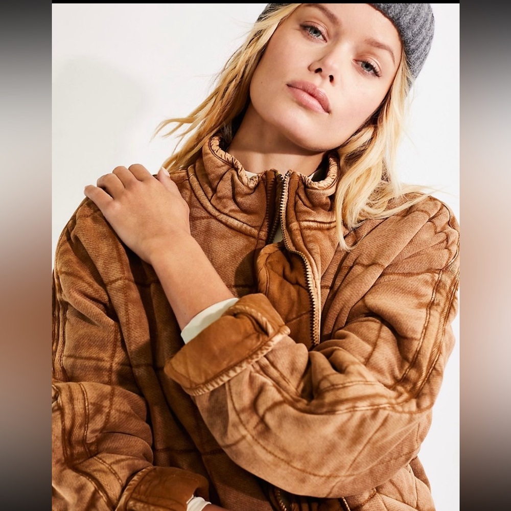 Free People Dolman Quilted Knit Jacket